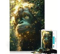 Rompecabezas de 1000 Piezas Orangután en la Jungla para Adolescentes Ideal para estimular la Memoria, Jugar y Relajarse Bordes Ajustados Regalo Premium (38x52cm)