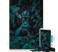 Rompecabezas de 1000 Piezas Orangután en la Jungla para Adolescentes Ideal para estimular la Memoria, Jugar y Relajarse Bordes Ajustados Regalo Premium (50x75cm)