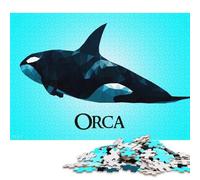 Rompecabezas de 1000 Piezas Orca Dare Neil Creative Square Jigsaw Puzzles for Adults and Wooden Puzzles Challenging Game 1000pcs (75x50cm)