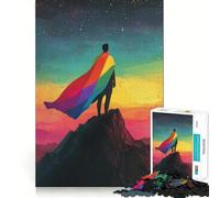 Rompecabezas de 1000 Piezas Orgullo en la Cima de la montaña para Adolescentes Juguete para ejercitar la Mente Juego en Grupo Corte de precisión Regalo Ideal para Festivales 38x52cm