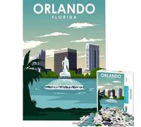 Rompecabezas de 1000 Piezas Orlando Florida Viaje Arte Desafío de Inteligencia Cerebral Juguetes adictivos Juegos educativos Carrera de Velocidad Manual Regalos para cumpleaños Tamaño 75x50cm