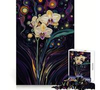 Rompecabezas de 1000 Piezas Orquídea en Luces centelleantes para Adolescentes Juego Mental Juguete para el hogar Corte preciso (38x26cm)