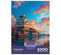 Rompecabezas De 1000 Piezas - Osaka Castle at Sunset Rompecabezas para Adolescentes Juego Familiar Análisis Y Lógica Trato como Regalos para Toda La Familia 52x38cm/1000pcs