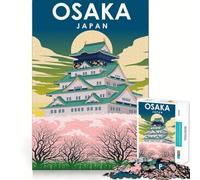 Rompecabezas de 1000 Piezas Osaka Japón Viajes Articulación Fina Diversión Juego de resolución de Problemas Juguete Juego Tranquilo Tiempo de Juego Decoración de Navidad Regalo (38x52cm)