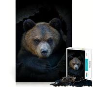 Rompecabezas de 1000 Piezas Osito en el Tronco de un árbol,Arte de Corte preciso,Juguete para desarrollar la Capacidad cognitiva,Juego Relajante,Regalo de cumpleaños (50x75cm)