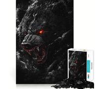 Rompecabezas de 1000 Piezas Oso Negro Enojado - Juguete de desafío Mental - Troquelado de Alta precisión - Divertido Reto para Pasar el Tiempo (50x75cm)