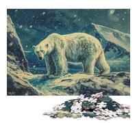 Rompecabezas de 1000 Piezas Oso Polar en Groenlandia Rompecabezas Cuadrados para Adultos y Rompecabezas de Madera Decoración para el hogar Juguetes de Rompecabezas 1000 Piezas (75x50cm)