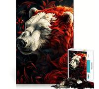 Rompecabezas de 1000 Piezas Oso Polar, Mi Divertido Amigo para Adolescentes Juguete Que desafía la Mente Pasatiempo Tranquilo Corte preciso Regalo de Temporada (50x75cm)