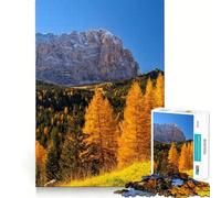 Rompecabezas de 1000 Piezas Otoño en los Alpes Dolomitas,Bordes Finos,Rompecabezas de Lógica,Juego de Ocio,Regalo Divertido de Cumpleaños (38x52cm)