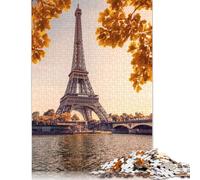 Rompecabezas de 1000 Piezas Otoño en París, póster Cuadrado, para Adultos y niños, Juego de Rompecabezas de Madera, 1000 Piezas (75 x 50 cm)