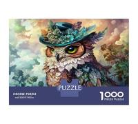 Rompecabezas De 1000 Piezas Owl Art Print - Fantasy Animal Rompecabezas para Adultos Juego Práctico Una Obra De Arte Cumpleaños Y Navidad 70x50cm/1000pcs