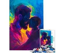 Rompecabezas de 1000 Piezas Padre e Hijo abrazados Juego Educativo de desafío Juguete para Juegos educativos Un desafío difícil Regalos para cumpleaños Tamaño 38x26cm