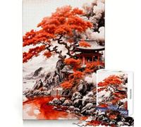 Rompecabezas de 1000 Piezas Pagoda del Río Rojo para Adultos Fortalece la Memoria, Alivia el estrés y Mejora la Calidad Regalo de cumpleaños Sorpresa (38x52cm)