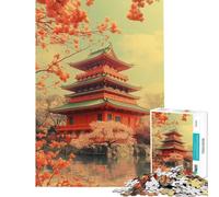 Rompecabezas de 1000 Piezas Pagoda en Flor para Adolescentes Rompecabezas para Adultos Juego Familiar Divertido y humorístico para Disfrutar en casa (Tamaño 50x75cm)