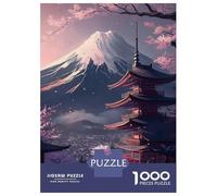 Rompecabezas De 1000 Piezas Pagoda Sakura Flower Rompecabezas para Adultos Juego Práctico Una Obra De Arte Cumpleaños Y Navidad 52x38cm/1000pcs