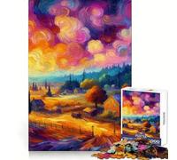 Rompecabezas de 1000 Piezas Paisaje campestre caprichoso para Adultos Estimula la Mente, Proporciona una recreación Tranquila y un Encaje Firme (50x75cm)