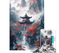 Rompecabezas de 1000 Piezas Paisaje Chino Montaña Difícil y desafiante Juego práctico difícil para Mayores de 14 años 38x26cm
