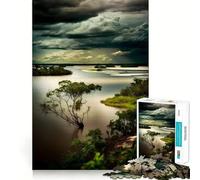 Rompecabezas de 1000 Piezas Paisaje de ensueño del río Amazonas para Adultos Piensa,Entrena y Juega Cierre Seguro,sin Piezas Sueltas aliviar el estrés (50x75cm)