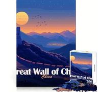 Rompecabezas de 1000 Piezas Paisaje de la Gran Muralla China,articulaciones Finas,Divertido Rompecabezas,Regalo para un Momento de Tranquilidad,Regalo de Arte navideño 50x75cm