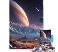Rompecabezas de 1000 Piezas Paisaje de Planeta alienígena con Cristales Difícil y desafiante Análisis y lógica Juguetes de Bricolaje para Mayores de 14 años 50x75cm