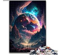 Rompecabezas de 1000 Piezas Paisaje de Planetas de fantasía para Adultos y Adolescentes Juegos educativos,Juguetes de Bricolaje con póster a Juego y Hoja de Trivia para Mayores de 14 años (50x75cm)