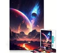 Rompecabezas de 1000 Piezas Paisaje Flor Celestial Corte preciso Arte Juego Creativo para ejercitar la Mente Tiempo de Juego Tranquilo Regalo de cumpleaños para Aficionados (38x52cm)