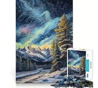 Rompecabezas de 1000 Piezas Paisaje Invernal de Van Gogh - Juguete Que desafía la Mente - Troquelado de Alta precisión - Divertido Reto para Pasar el Tiempo (50x75cm)