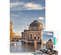 Rompecabezas de 1000 Piezas Paisaje Urbano de Berlín con río Corte preciso Juego Divertido para Pensar Tiempo Libre Diversión Arte navideño para el hogar (38x26cm)