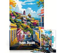Rompecabezas de 1000 Piezas Paisaje Urbano de San Juan,Puerto Rico Juego de Ajuste preciso,Entrenamiento de concentración,diversión,Tiempo de Juego Relajante, Ocio (38x52cm)