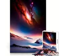 Rompecabezas de 1000 Piezas Paisajes nevados celestiales para Adolescentes Estimula la Memoria cognitiva y Proporciona una recreación Tranquila Corte preciso Regalo Ideal (50x75cm)