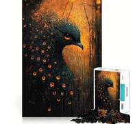 Rompecabezas de 1000 Piezas Pájaro del Bosque Místico para Adolescentes Juguete Intelectual para Fortalecer los Lazos Familiares Corte de Calidad Regalo Memorable (50x75cm)
