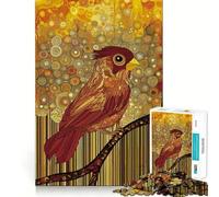 Rompecabezas de 1000 Piezas Pájaro Joven en Bosque Abstracto - Juego cognitivo Divertido - Estructura de Encaje preciso - Actividad para Fortalecer los Lazos Familiares (38x52cm)