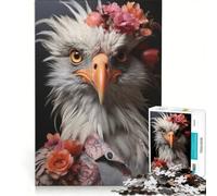 Rompecabezas de 1000 Piezas Pájaro Secretaria Juego Familiar Montaje de Patrones con Piezas de Formas aleatorias Que encajan Perfectamente 50x75cm