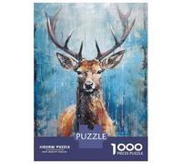 Rompecabezas De 1000 Piezas Palette Deer Painting Rompecabezas para Adolescentes Juguetes Antiestrés Decoración Perfecta Regalos De Cumpleaños Y Únicos 38x26cm/1000pcs