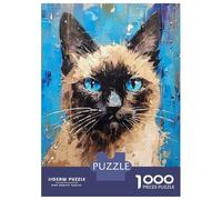Rompecabezas De 1000 Piezas Palette Siamese Painting Rompecabezas para Adultos Juego De Ingenio Difícil Difícil Único Cumpleaños Y Regalos 38x26cm/1000pcs