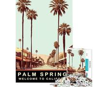 Rompecabezas de 1000 Piezas Palm Springs Juguetes adictivos para Cultivar la Paciencia Juego Educativo para aliviar el estrés Regalo de cumpleaños (Tamaño 38x52cm)