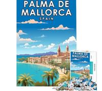 Rompecabezas de 1000 Piezas Palma de Mallorca España Juego Familiar Que desafía la Inteligencia Juguetes adictivos Gran Regalo para Juegos o cumpleaños (Tamaño 50x75cm)