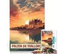 Rompecabezas de 1000 Piezas Palma de Mallorca Ideal Cut Decor Juego cognitivo Regalo Fácil de Jugar Juego de cumpleaños Regalo (38x52cm)