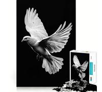 Rompecabezas de 1000 Piezas Paloma Blanca en Vuelo para Adolescentes Diversión para estimular la Mente Manualidad de Corte de Alta precisión Actividad Relajante para desconectar (38x26cm)