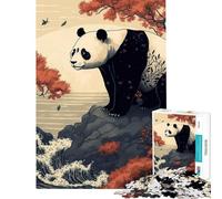 Rompecabezas de 1000 Piezas Panda Bamboo Japan Family Game Desafío de Inteligencia Cerebral Juguetes adictivos Gran Regalo para Juegos Regalo de cumpleaños (Tamaño 50x75cm)