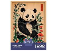 Rompecabezas De 1000 Piezas Panda Bamboo Japanese Rompecabezas para Adultos Juego De Ingenio Análisis Y Lógica Cumpleaños 70x50cm/1000pcs