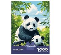 Rompecabezas De 1000 Piezas Panda Family in Nature Rompecabezas para Adultos Juego Familiar Decoración Perfecta Cumpleaños Y Navidad 38x26cm/1000pcs