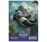 Rompecabezas De 1000 Piezas Panda Hammock Mountains Rompecabezas para Adultos Juegos Relajantes Decoración del Hogar Cumpleaños Y Navidad 70x50cm/1000pcs