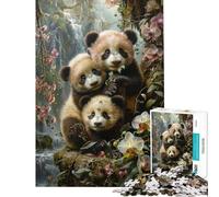 Rompecabezas de 1000 Piezas Panda Paradise para Adultos Juegos de relajación análisis y lógica Toda la Familia (tamaño 38x52cm)