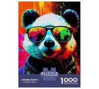 Rompecabezas De 1000 Piezas - Panda Popart Animal Rompecabezas para Adolescentes Juego Familiar Análisis Y Lógica Trato como Regalos para Toda La Familia 38x26cm/1000pcs
