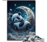 Rompecabezas de 1000 Piezas Panda Slumber de Madera, Ideal para Decorar el hogar o la Oficina, 50x75cm, Ideal para Decorar tu hogar o para Regalar en cumpleaños
