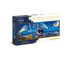Rompecabezas de 1000 piezas: Panorama de Minnie y Mickey enamorados