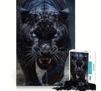 Rompecabezas de 1000 Piezas Pantera Negra Ojo Poderoso Borde Juego,Juguete para Entrenamiento Cerebral,Diversión de Juego Lento,Regalo de Decoración de Cumpleaños 38x52cm