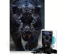 Rompecabezas de 1000 Piezas Pantera Negra,Ojo Poderoso,Corte Exacto,Juego de Lógica,Juego de Relajación,Decoración Navideña para el Hogar 50x75cm