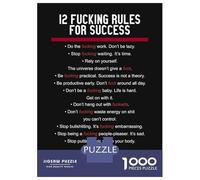 Rompecabezas De 1000 Piezas para Adolescentes 12 Rules For Success Rompecabezas para Adultos Juegos Familiares Vacaciones En Casa Matar El Tiempo Difícil Y Desafiante 38x26cm/1000pcs